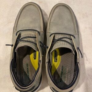 Skechers Gray Boat Shoes with Comfortable Design